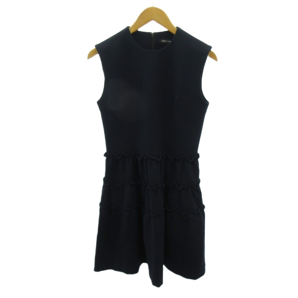 ヨーコチャン YOKO CHAN ワンピース ティアード ノースリーブ ひざ丈