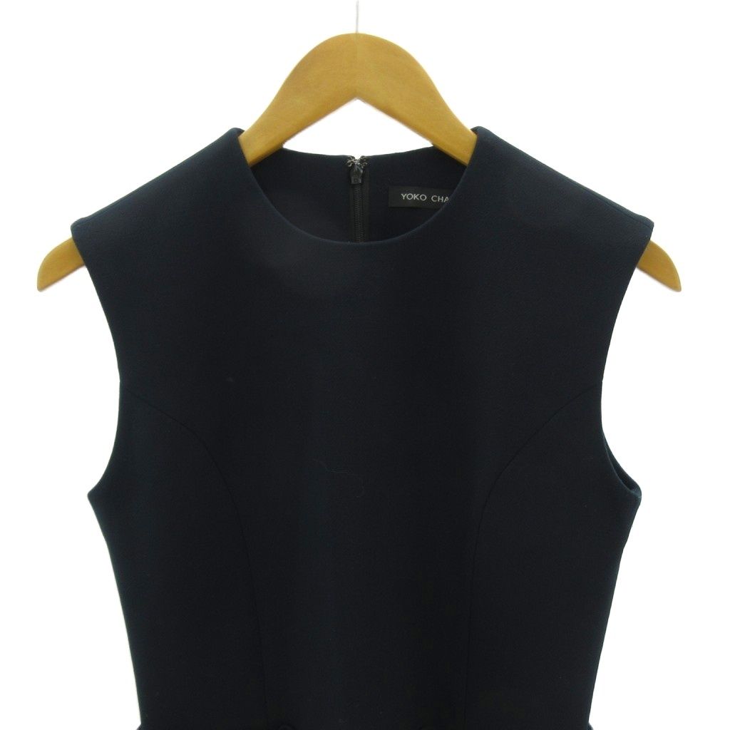 ヨーコチャン YOKO CHAN ワンピース ティアード ノースリーブ ひざ丈