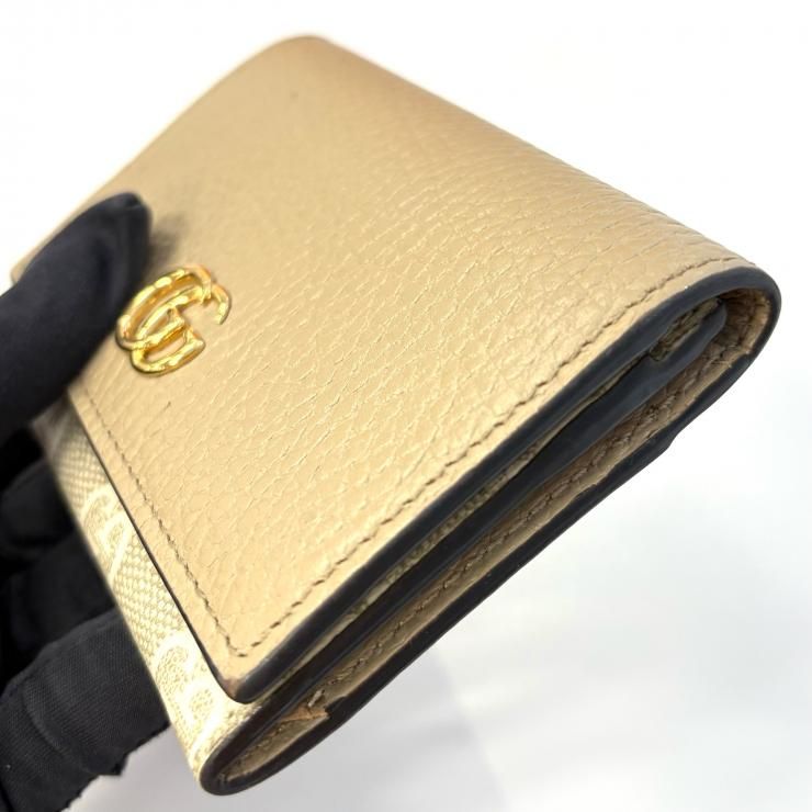 GUCCI GGマーモント GGスプリーム カードケース 名刺入れ ベージュ
