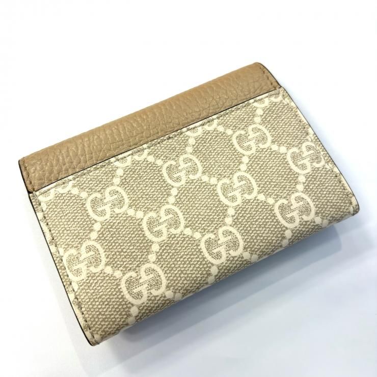 GUCCI GGマーモント GGスプリーム カードケース 名刺入れ ベージュ