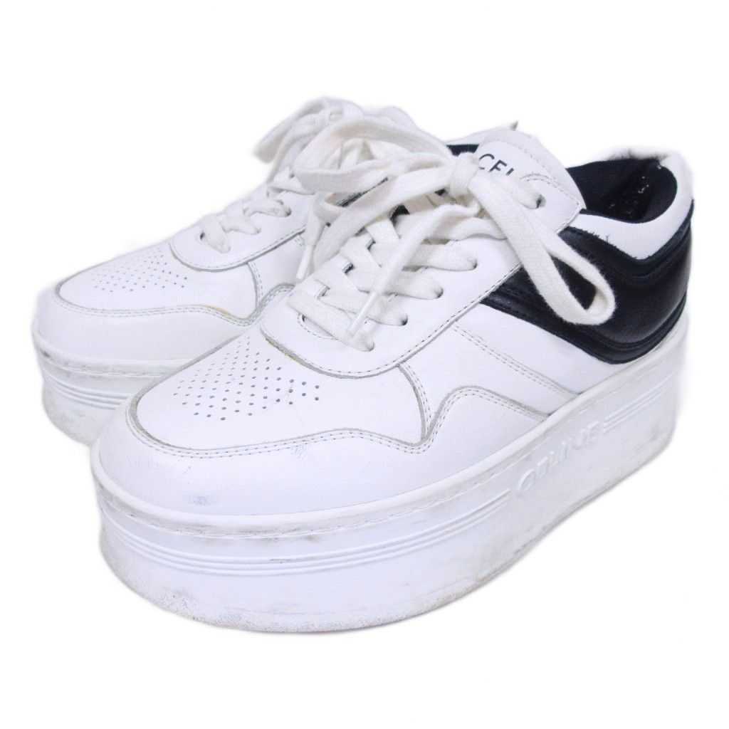 セリーヌ CELINE ブロックスニーカー レザー 厚底 プラットフォーム