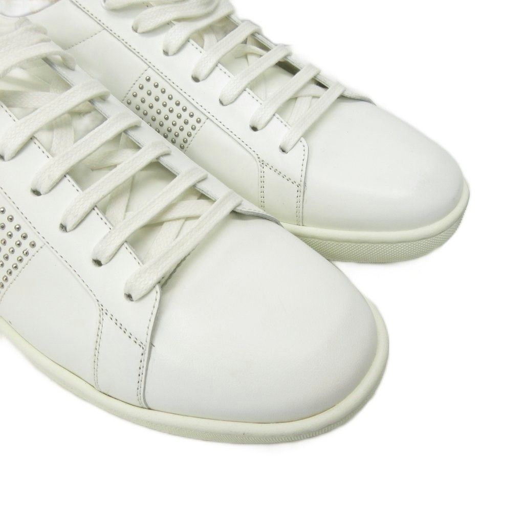 SAINT LAURENT スタッズ ホワイトスニーカー（41） サンローラン パリ SAINT LAURENT PARIS タグ付き スニーカー シューズ