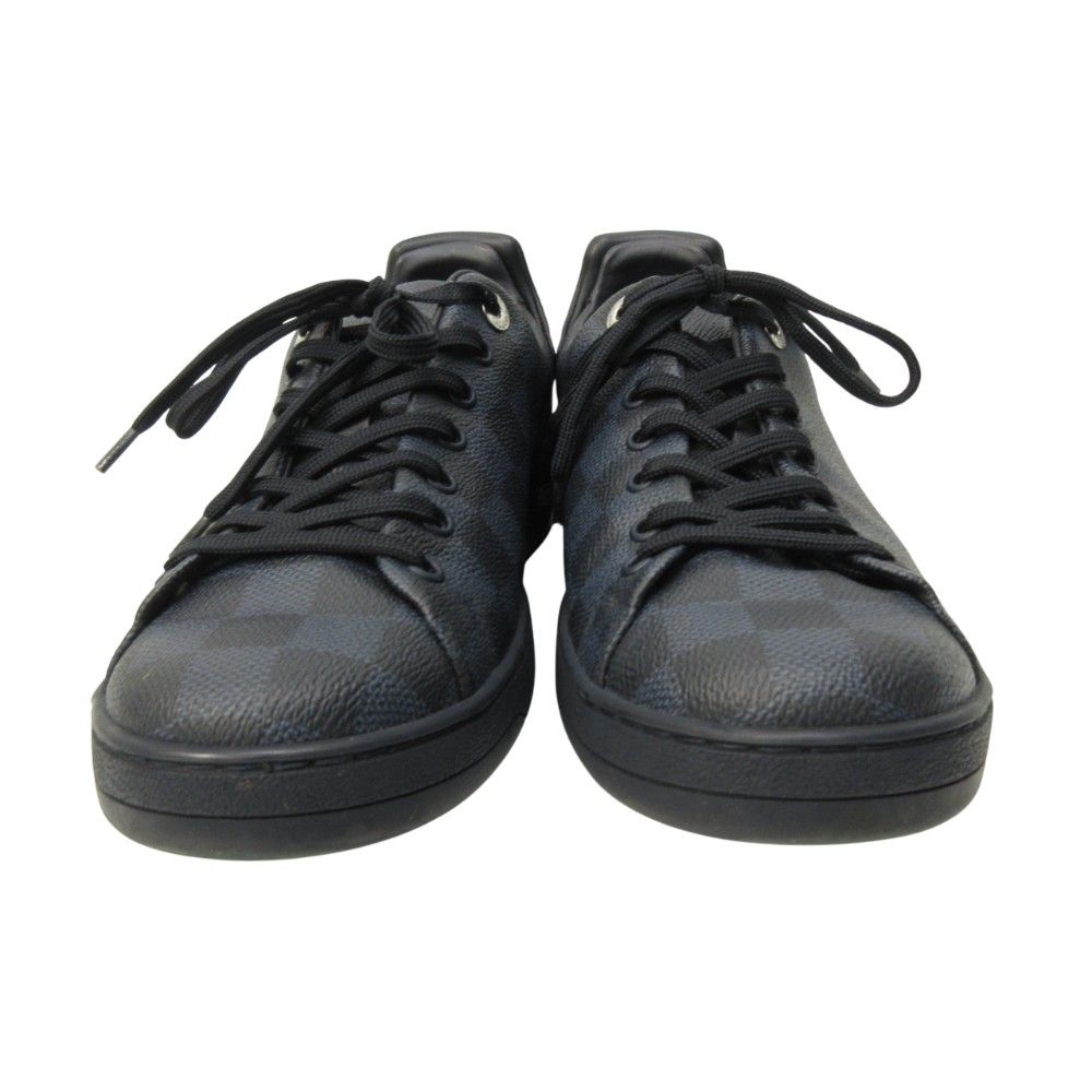 美品】ルイヴィトン ミッドカットスニーカー ダミエ メンズ レザー 黒