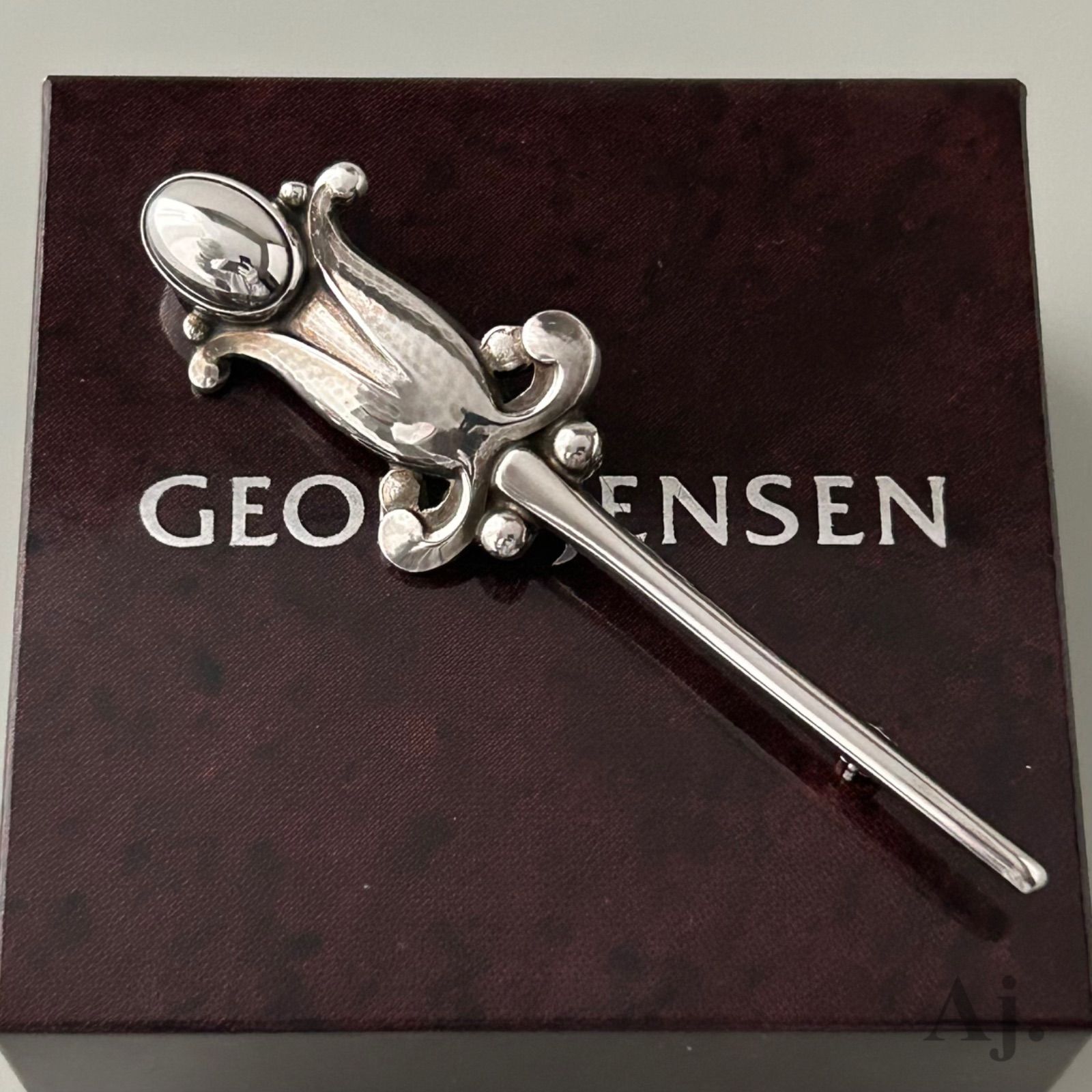 ★美品 ジョージジェンセン ブローチ トライアングル 925 ジョージジェンセン 121 ブローチ AG925 デンマーク製 Georg Jensen