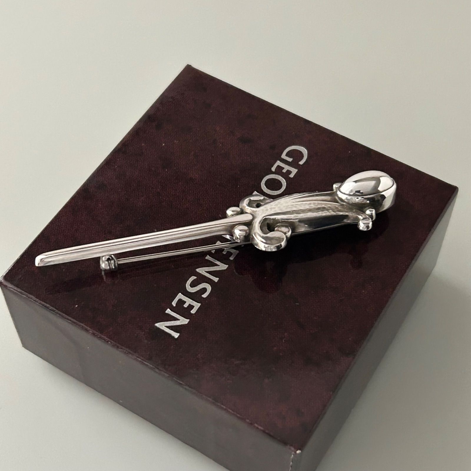 ジョージジェンセン 121 ブローチ AG925 デンマーク製 Georg Jensen