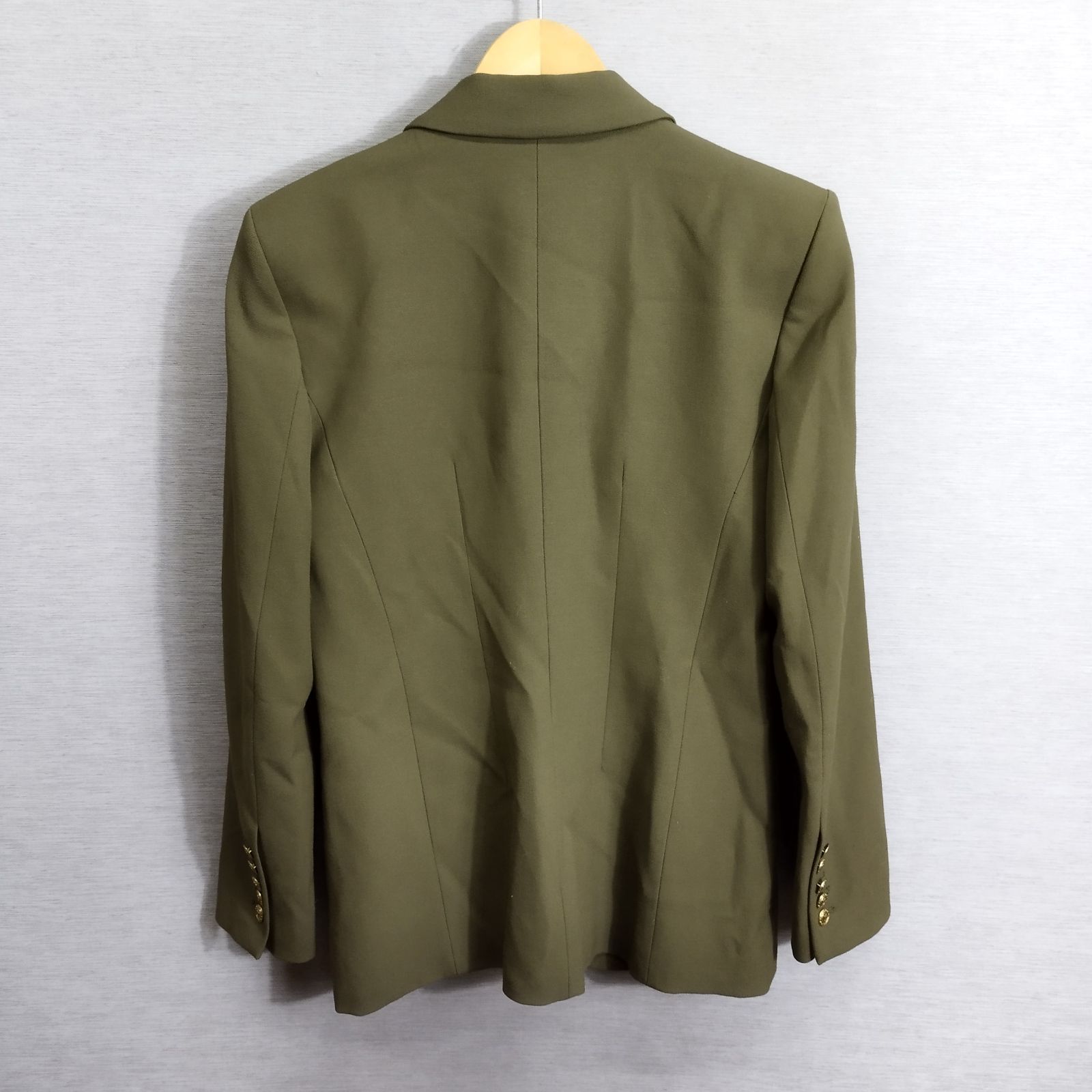 ZARA カーキ ダブルボタン ブレーザー m ZARA - ZARA テーラードボタン 