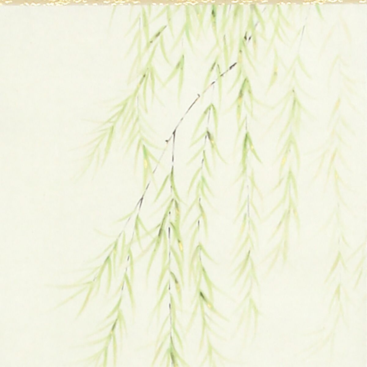 手描き 掛け軸 「鮎」佐藤桂三 半切立 幅47×丈190cm 桐箱収納 モダン