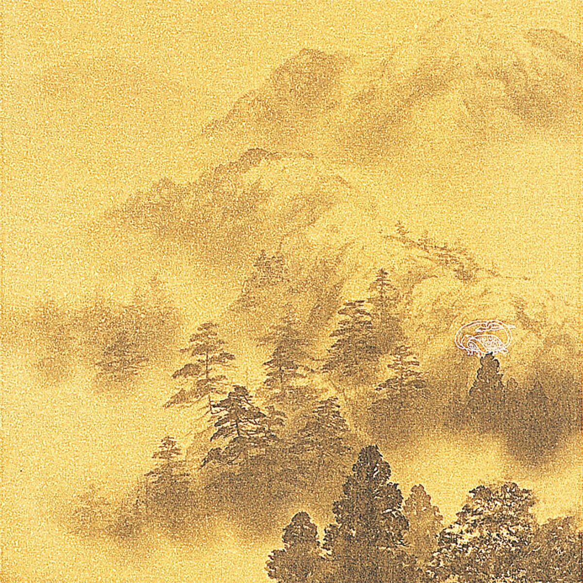 手描き 掛け軸 「開運四神相応山水図」今井玲豊 尺五立 幅54.5×丈190cm