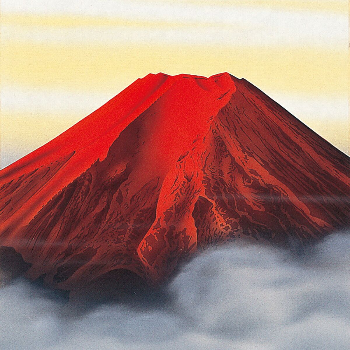 手描き 掛け軸 「朱映飛鶴」西森湧光 尺五立 幅54.5×丈190cm 桐箱収納