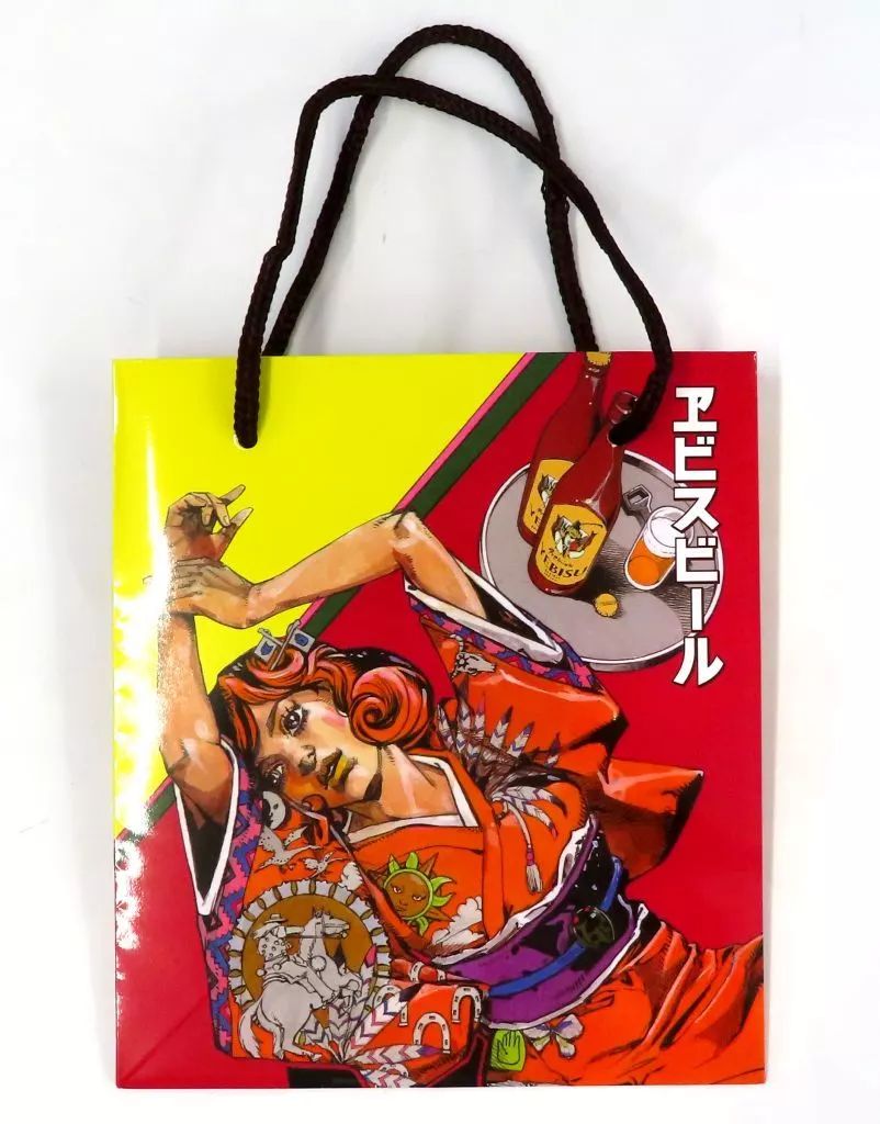 中古】ショッパー 荒木飛呂彦イラスト(レッド) 描き下ろしデザイン紙袋