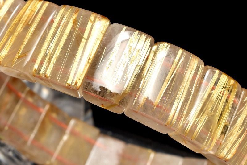 1点物】整列金針の輝き！ タイチンルチルクォーツ 7-9x12.5mm