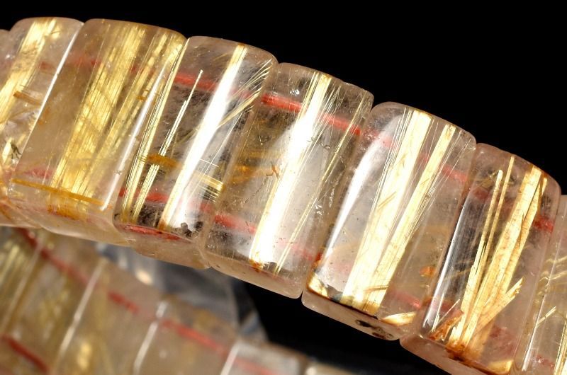 1点物】整列金針の輝き！ タイチンルチルクォーツ 7-9.5x15mm