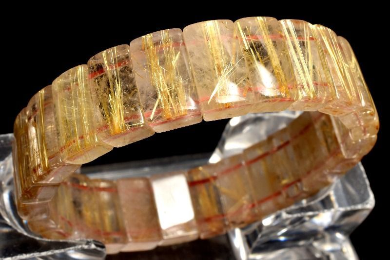 1点物】整列金針の輝き！ タイチンルチルクォーツ 7-9.5x15mm