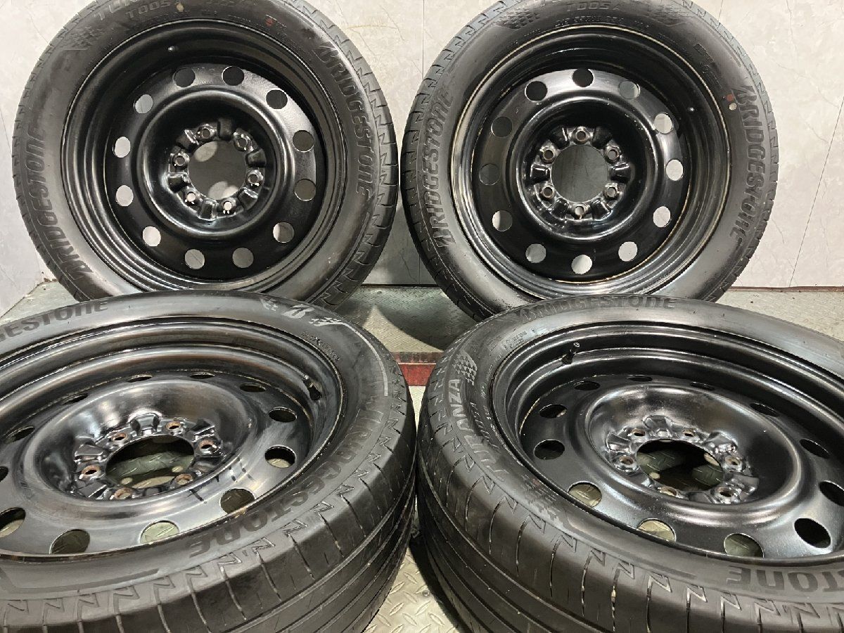 【BS T005A 215/55R18】夏タイヤ【三菱 パジェロ V16 73式 小型トラック 純正ホイール 18インチ 6J6HPCD139.7±0】ハイエース用　(MTH998) クレジットカード QRコード決済可能 BS T005A 215/55R18】夏タイヤ【三菱 パジェロ V16 73式 小型トラック