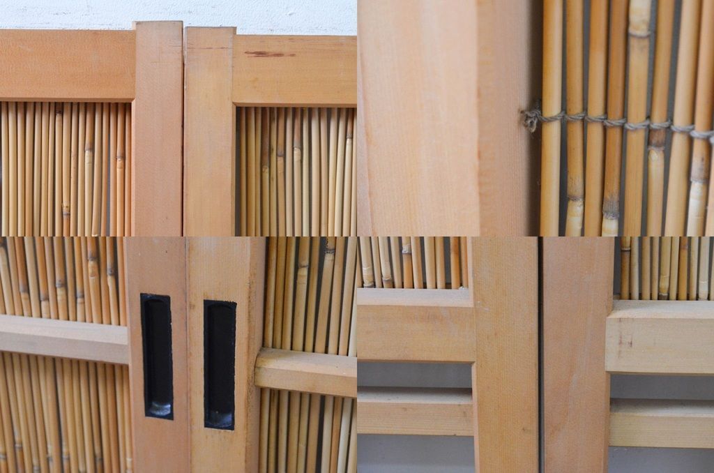 ▽現状販売▽ 夏戸4枚セット アンティーク建具 簾戸 御簾戸 簀戸 葭戸