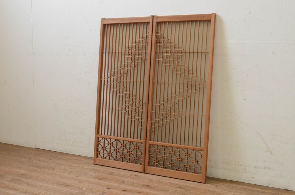 ▽現状販売▽ 書院戸2枚セット アンティーク建具 組子建具 組子細工 組