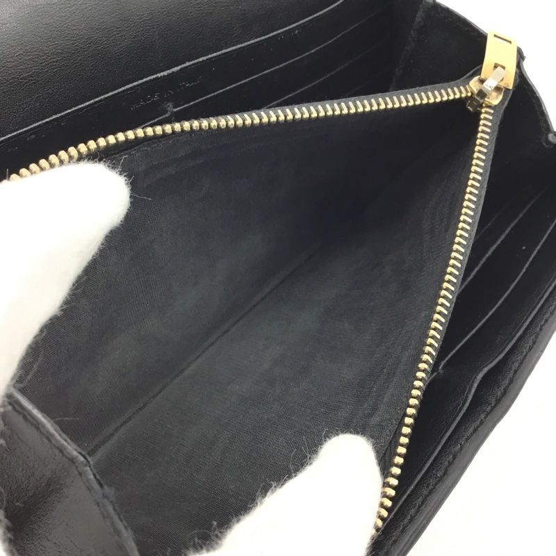 SAINT LAURENT【サンローラン】YSL クロコ型押し 二つ折り長財布