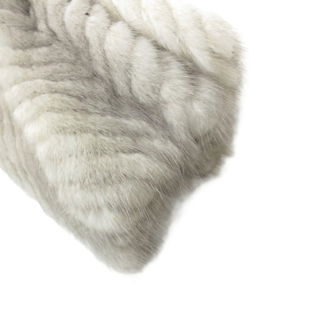 ノーブランド サファイアミンク ファー コート 毛皮 シェブロンカット