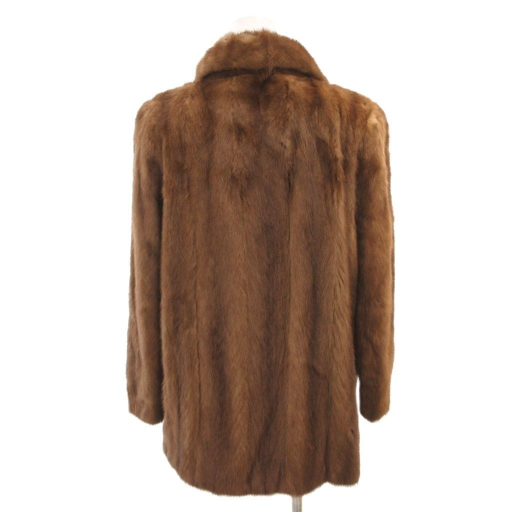 ブラウン ショートファーコート　ミンク ノーブランド ミンクファーコート ジャケット 毛皮 ハーフ ショート 11