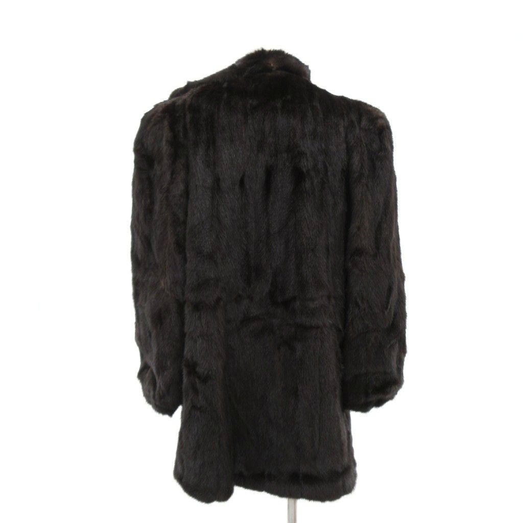 ブラックグラマ BLACKGLAMA ダークミンクファー コート 毛皮 ミドル丈