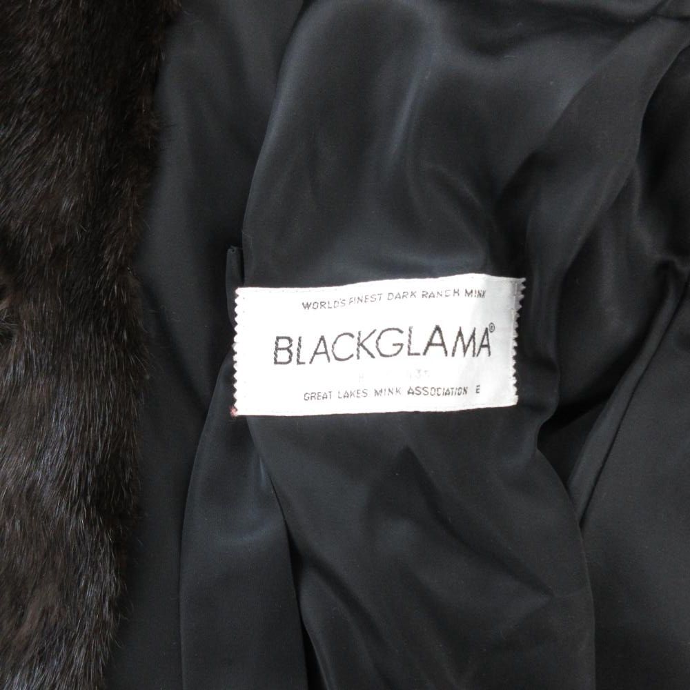 楽一番 BLACKGLAMA ブラックグラマ ミンクコート ダーク 76a24
