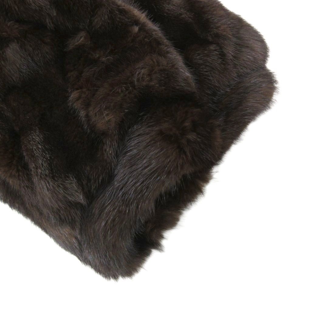 ブラックグラマ BLACKGLAMA ダークミンクファー コート 毛皮 ミドル丈