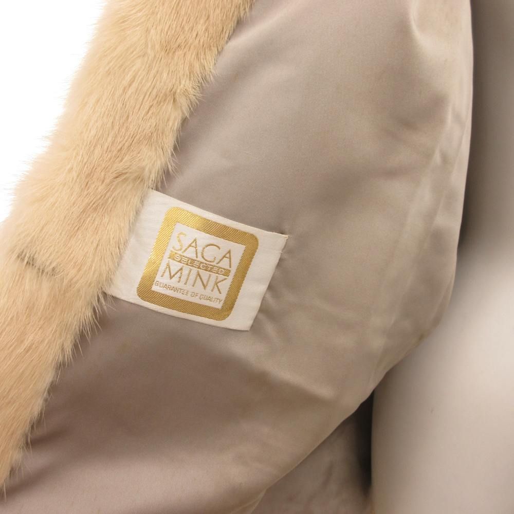 サガミンク SAGA MINK 金サガ ファーコート ミンク 毛皮 ミドル丈 黄