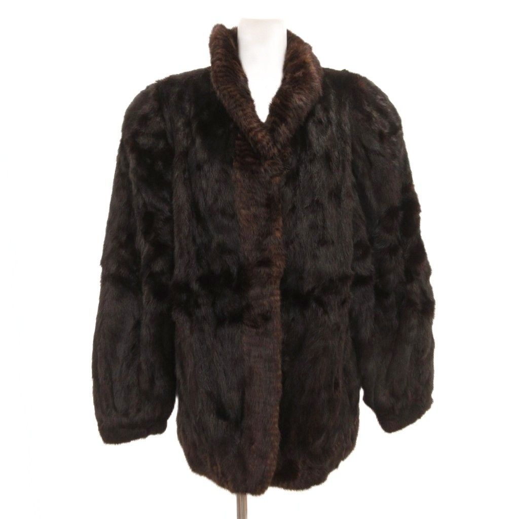 jun ashida ダークブラウン ミンクファーコート 11号 ノーブランド