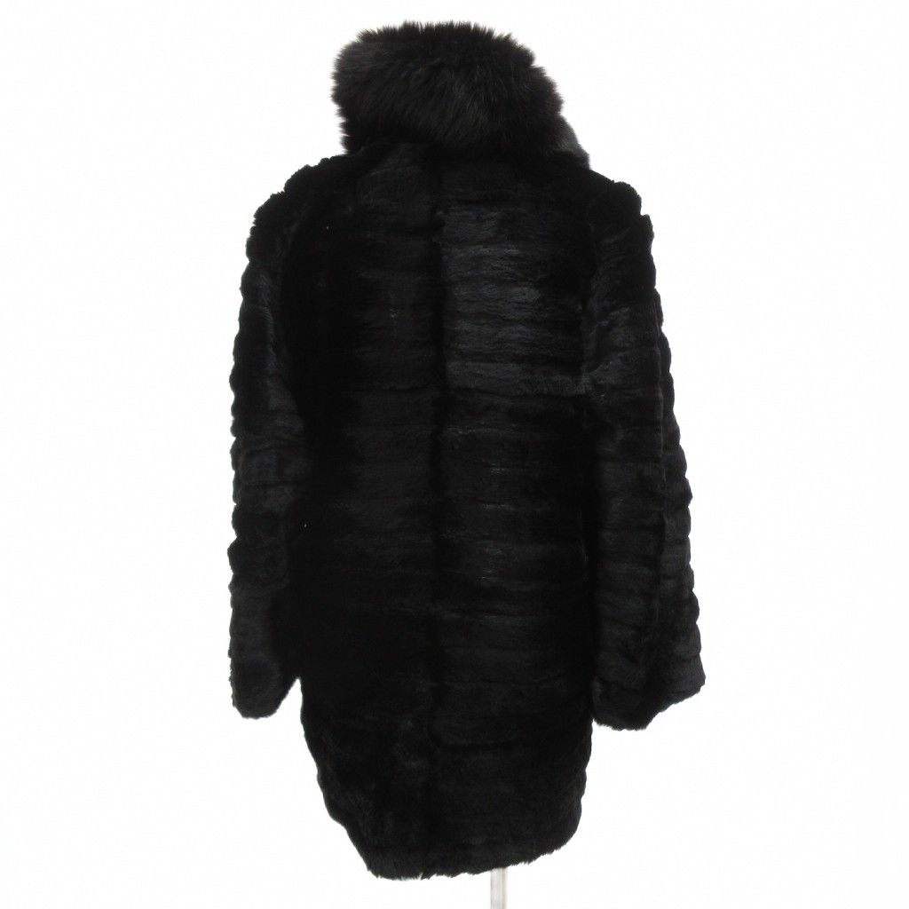 ノーブランド ファーコート シェアードミンク 襟フォックス 毛皮