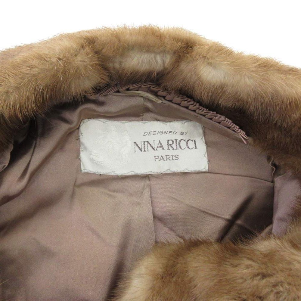 ニナリッチ NINA RICCI パステルミンク ファー コート 毛皮 ハーフ