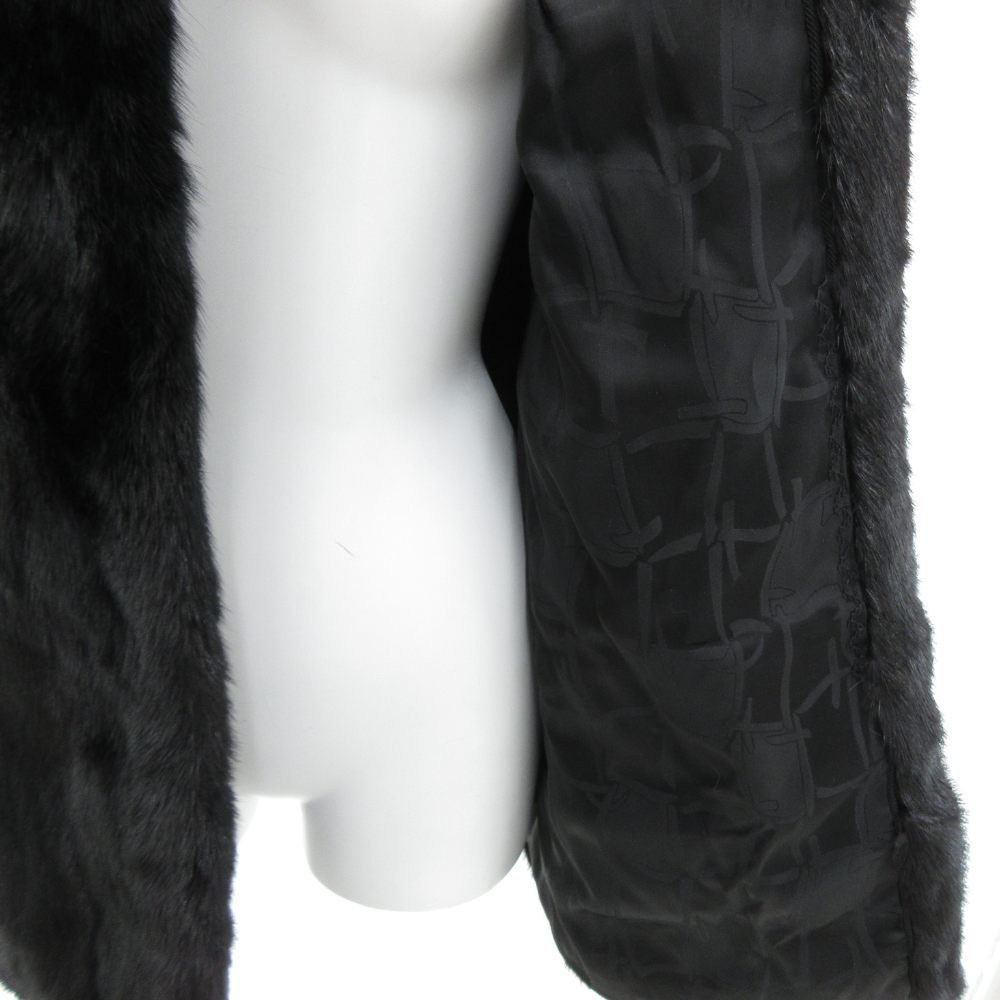 コーネリアス Cornelius ミンクファー コート 毛皮 ミドル丈 黒