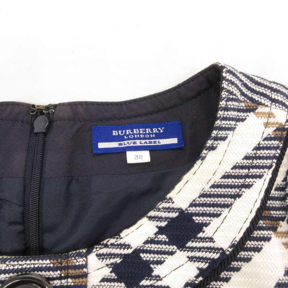 人気✨　バーバリーブルーレーベル　ミニワンピース　半袖　Mサイズ　ホースマーク バーバリーブルーレーベル BURBERRY BLUE LABEL 半袖ワンピース ミニ
