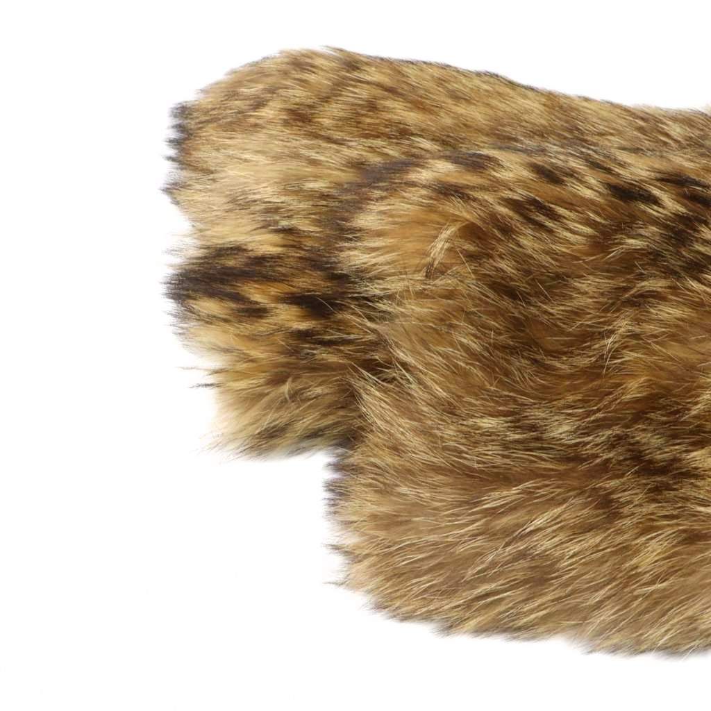 EMBA エンバ 毛皮コート ラクーンファー 長袖 ミドル 総裏地 茶