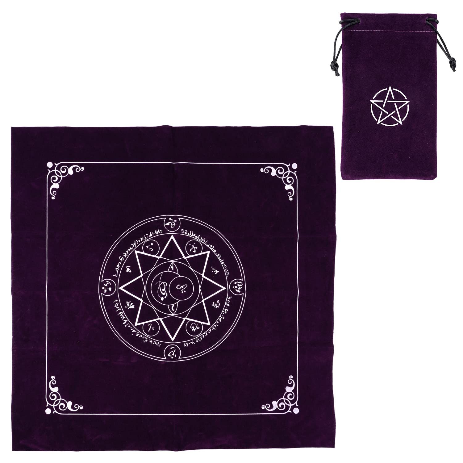 Re.Lucky】 タロットクロス ポーチ付き ベルベット 50cm×50cm タロット