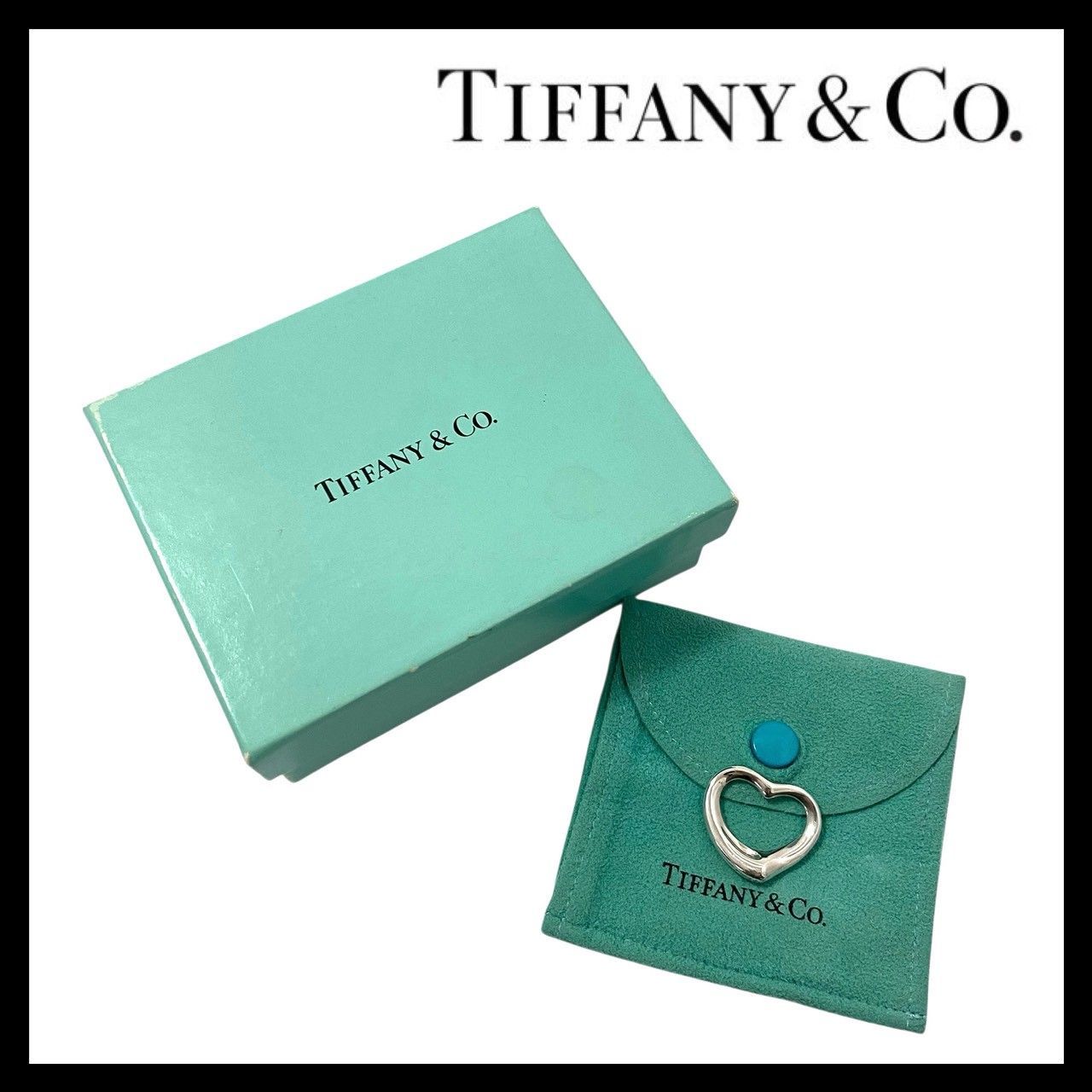 TIFFANY&CoティファニーオープンハートフープピアスMサイズ