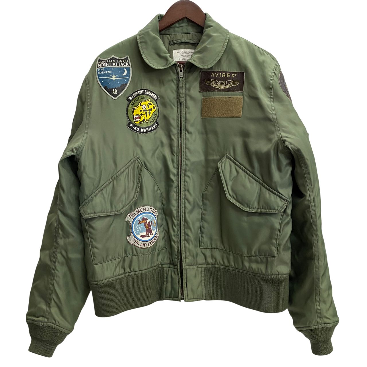 【美品・希少XL】AVIREX CWU-45/P フライトジャケット　グリーン アヴィレックス AVIREX CWU-45P フライトジャケット 6182098