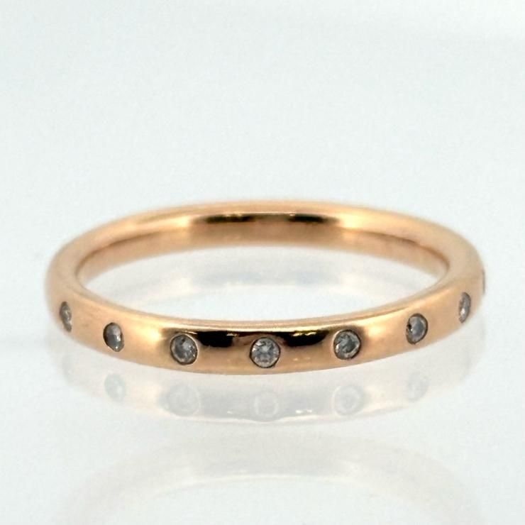 ヨンドシー 4℃ K18 750 ダイヤモンド リング 指輪 8号 鑑定済み 正規品