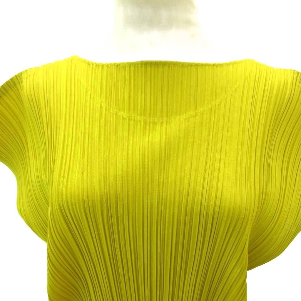 美品　プリーツプリーズ　リブプリーツベーシックス　Tシャツ　カットソー プリーツプリーズ PLEATS PLEASE イッセイミヤケ 美品 20AW カットソー