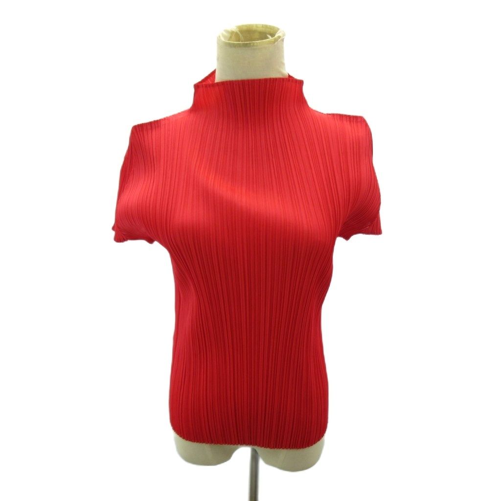 美品✨PLEATS PLEASE プリーツプリーズ ハイネック半袖 L プリーツプリーズ PLEATS PLEASE イッセイミヤケ 美品 カットソー