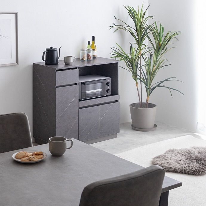 幅80cm】Sincereレンジ台 キッチン収納 コンセント キャスター - メルカリ