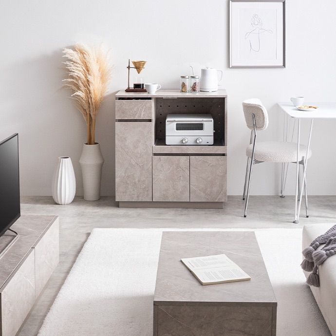 幅80cm】Sincereレンジ台 キッチン収納 コンセント キャスター - メルカリ