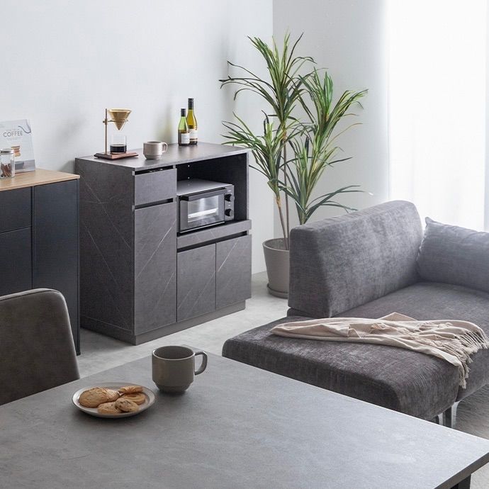 幅80cm】Sincereレンジ台 キッチン収納 コンセント キャスター - メルカリ