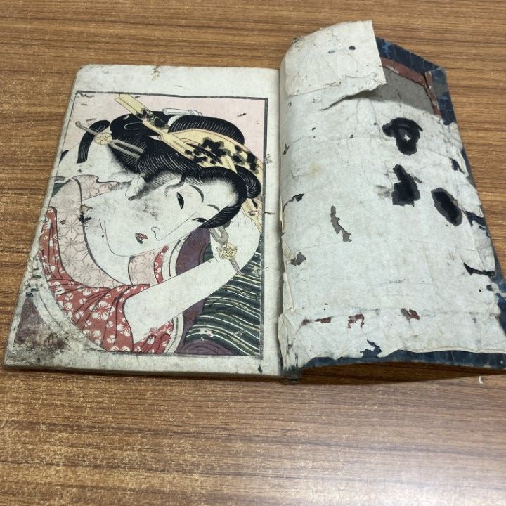 △01)【1点限り!】【希少】艶本美女競 下巻/英泉/春本/浮世絵/和本