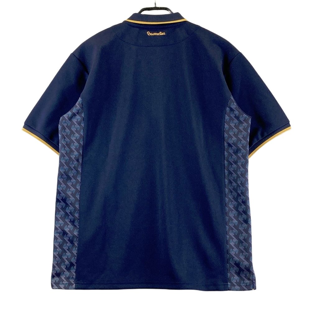 サイズ：XL RESURRECTION レザレクション 半袖ポロシャツ 総柄