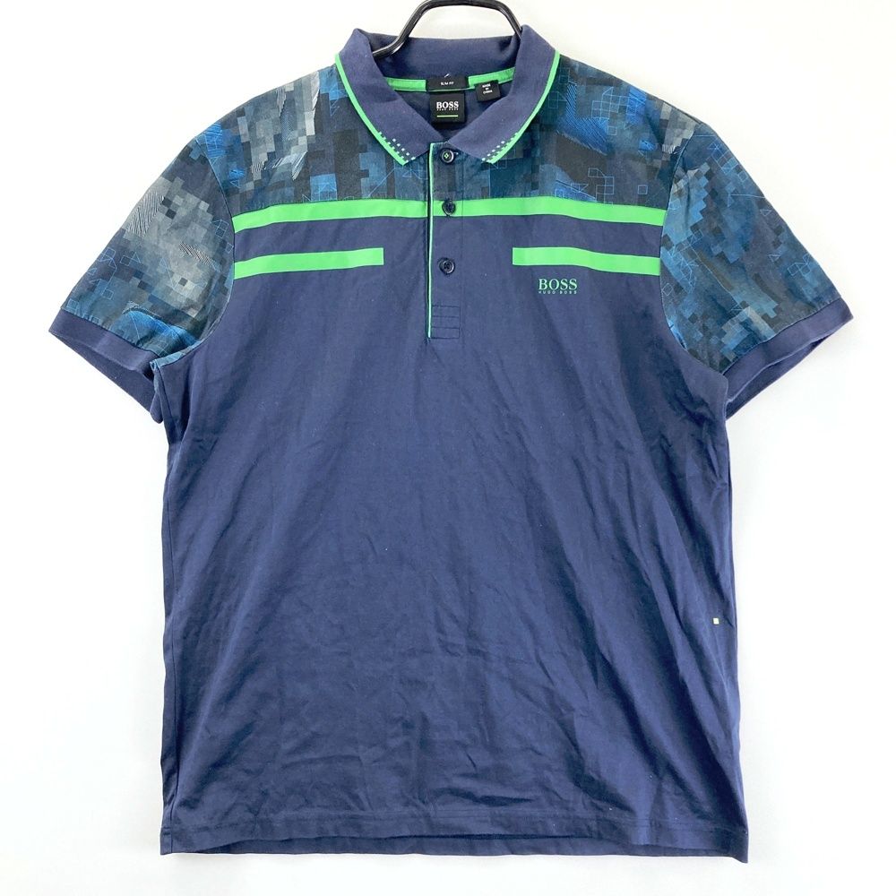 サイズ：XL HUGO BOSS GREEN ヒューゴ ボス グリーン 半袖ポロシャツ