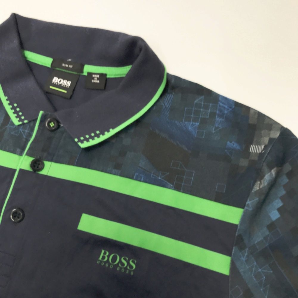 サイズ：XL HUGO BOSS GREEN ヒューゴ ボス グリーン 半袖ポロシャツ