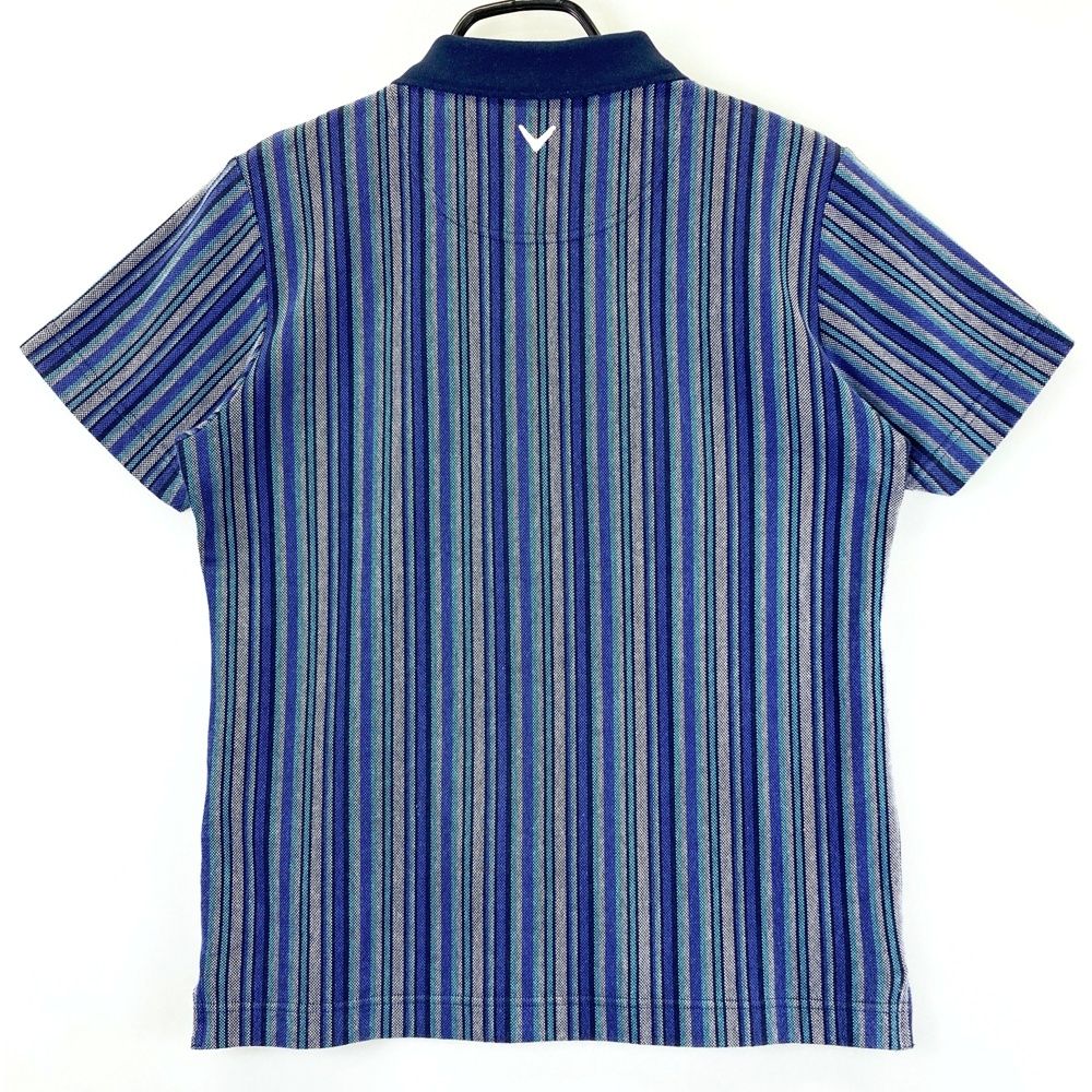 サイズ：M CALLAWAY キャロウェイ 半袖ポロシャツ ストライプ柄