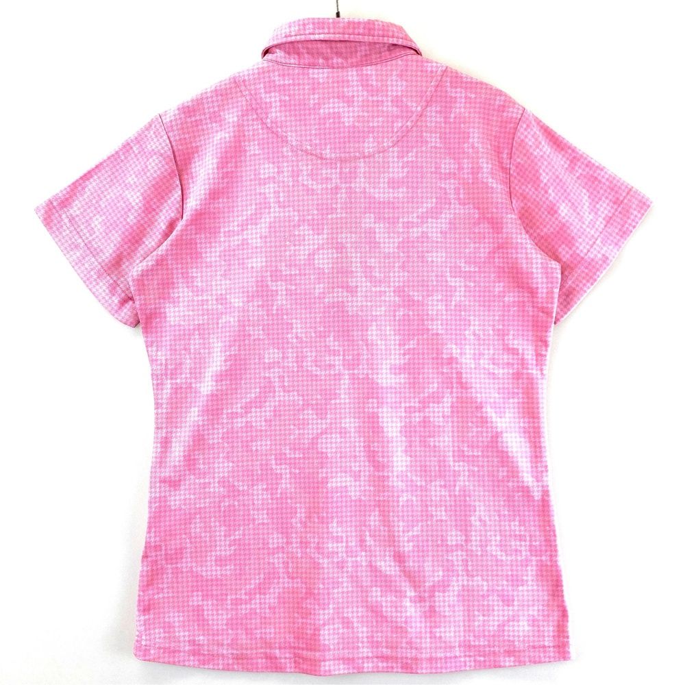 ポロゴルフ 半袖ポロシャツ ブルー×ピンク 総柄 レディース M ゴルフウェア Ralph Lauren ポロゴルフ 半袖ポロシャツ ブルー×ピンク 総柄 レディース M ゴルフ