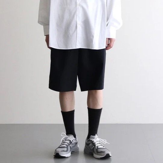 新品 ATON エイトン 25SS 日本製 TRAVEL NYLON WIDE EASY SHORTS