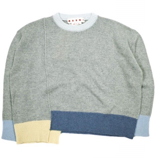 新品 MARNI マルニ 24AW イタリア製 カラーブロック カシミア製ニット